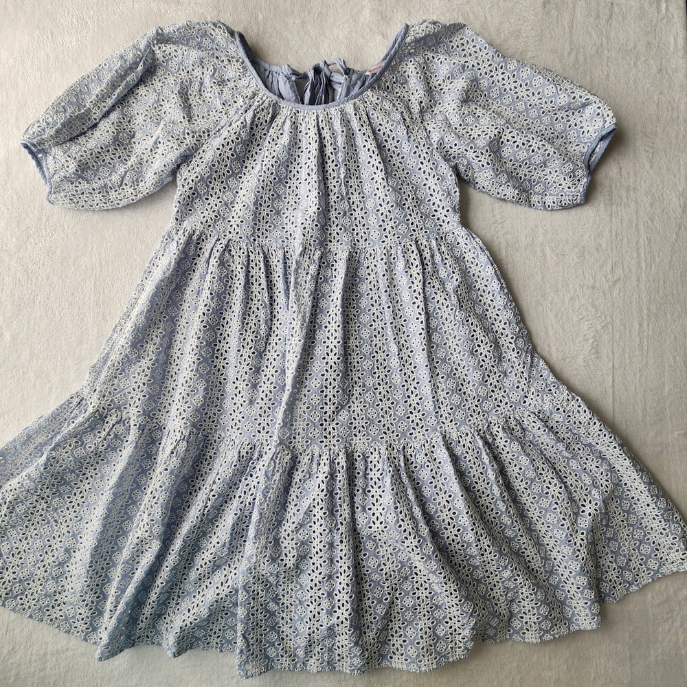 Joe‎ Jillian Harris Eyelet Tiered Dress Womens Small Prairie Farmhouse Cottage - Picture 9 of 15